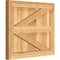 Ekena Millwork Framed Board-n-Batten Shutters w/Z-Bar, Rough Sawn Western Red Cedar, 21 1/2W x 18H, PR RBF06Z21X018RWR - alternate 3